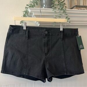 NWT WILD FABLE Super High Rise Denim Shorts / Black / Size: 16